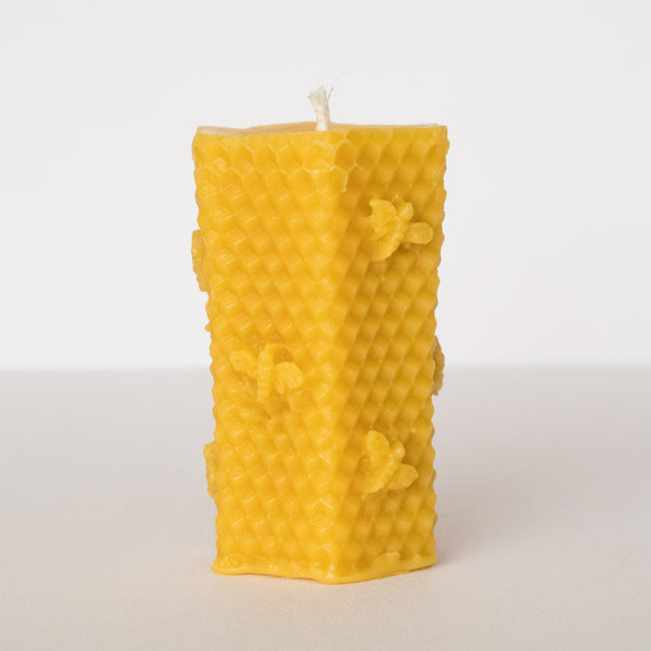 honeycomb beeswax candle