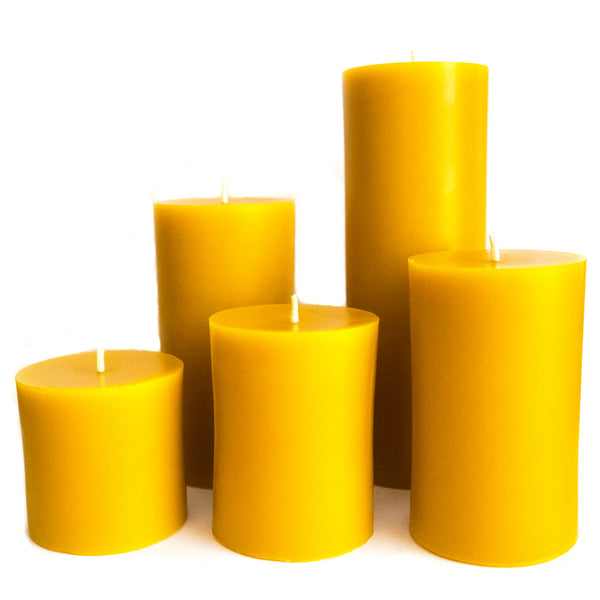 Gift Set - Set of 5 100% Pure Beeswax Pillars